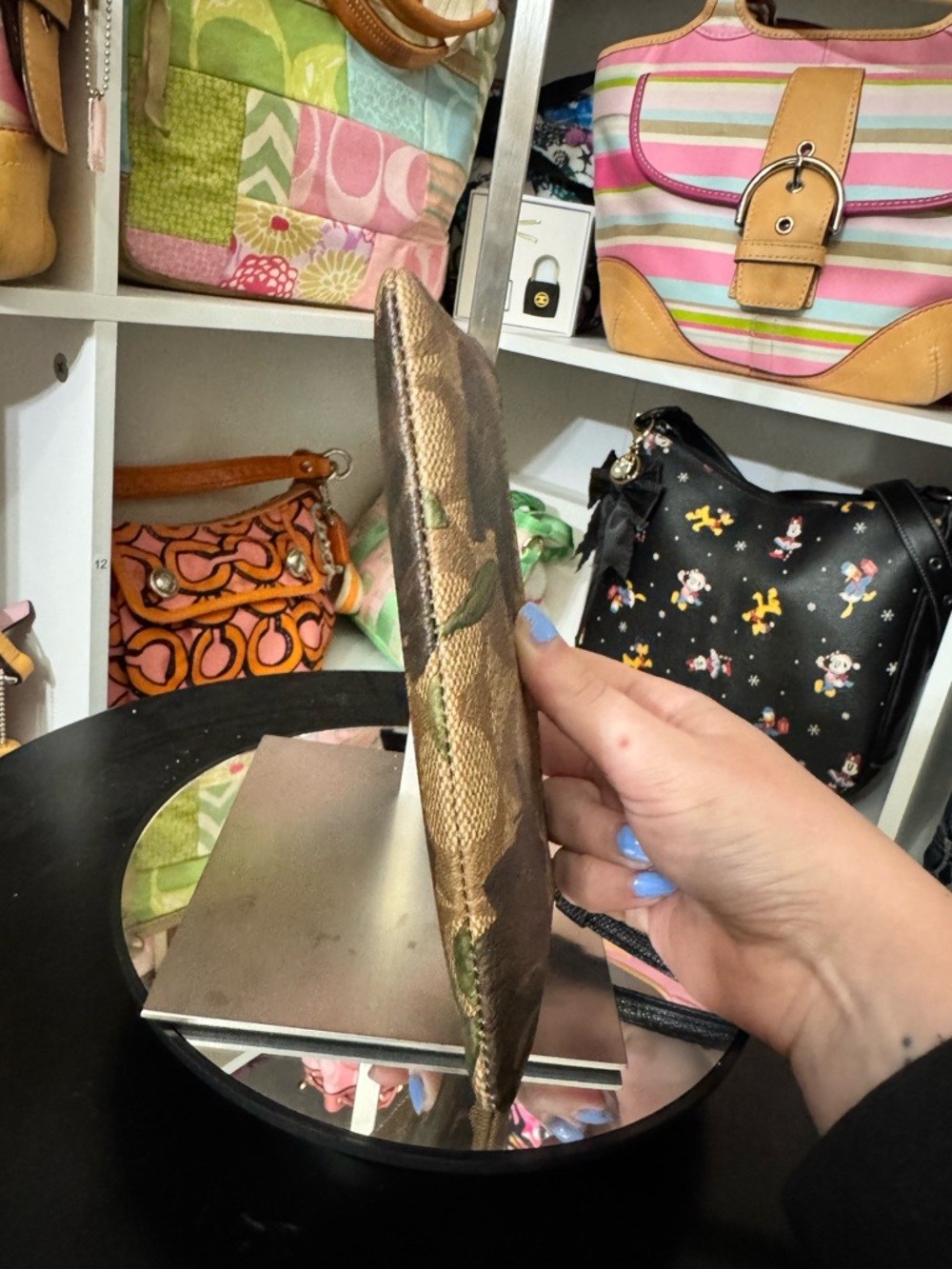 Coach Camo Rose Wristlet - Picture 3 of 5